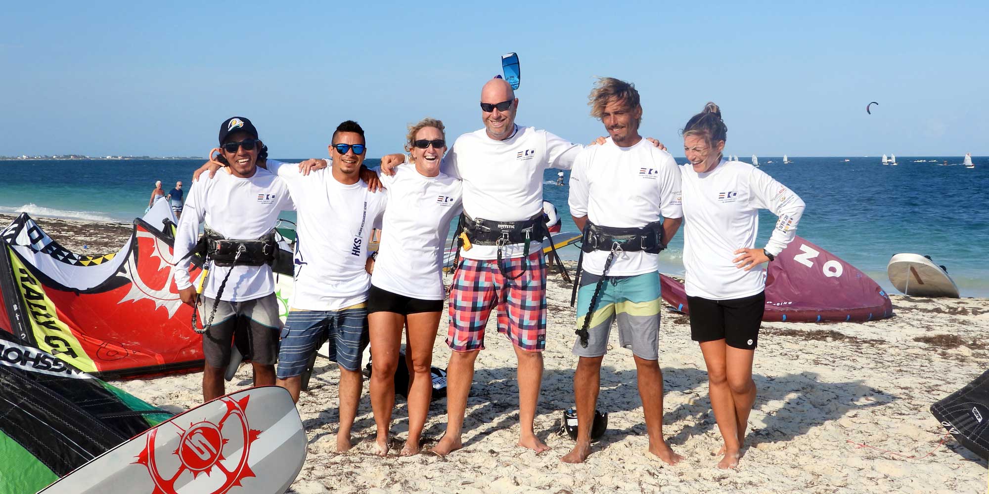 Holbox kiteboarding team in Circuito Copa Aaron Saenz